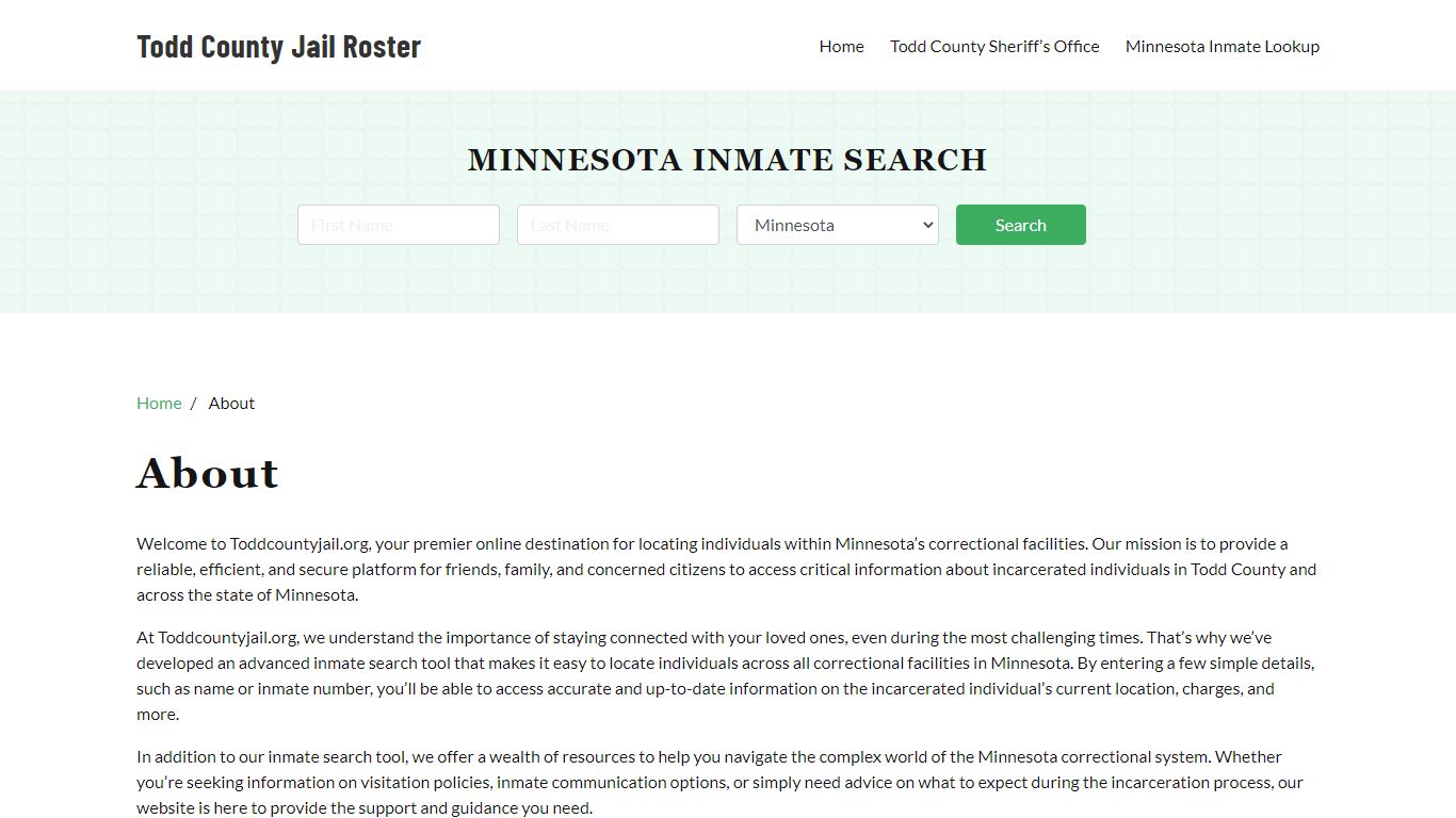 About - toddcountyjail.org